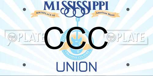 CCC Mississippi License Plate