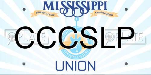 CCCSLP Mississippi License Plate