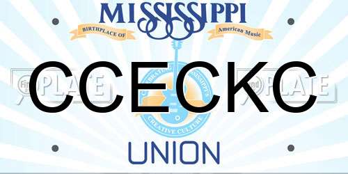 CCECKC Mississippi License Plate