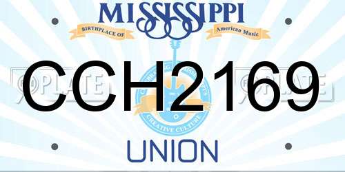 CCH2169 Mississippi License Plate