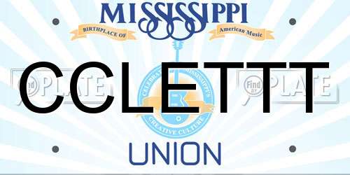 CCLETTT Mississippi License Plate