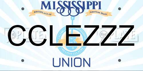 CCLEZZZ Mississippi License Plate