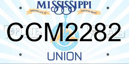 CCM2282 Mississippi License Plate