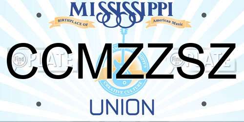 CCMZZSZ Mississippi License Plate