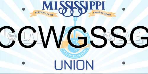 CCWGSSG Mississippi License Plate