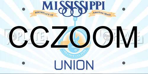 CCZOOM Mississippi License Plate