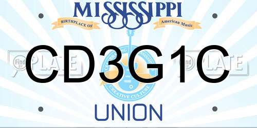 CD3G1C Mississippi License Plate