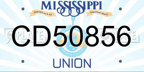 CD50856 Mississippi License Plate