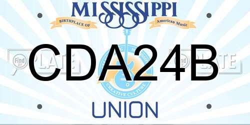 CDA24B Mississippi License Plate