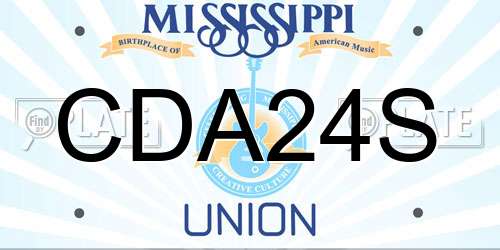 CDA24S Mississippi License Plate