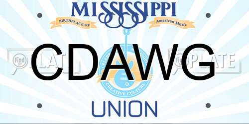 CDAWG Mississippi License Plate