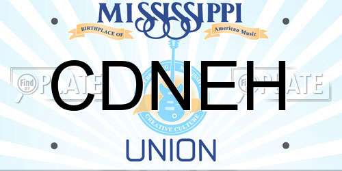 CDNEH Mississippi License Plate