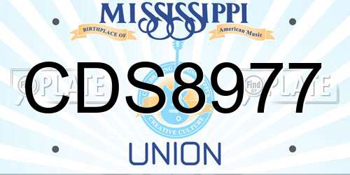 CDS8977 Mississippi License Plate