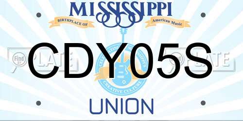 CDY05S Mississippi License Plate