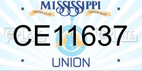 CE11637 Mississippi License Plate
