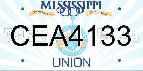 CEA4133 Mississippi License Plate