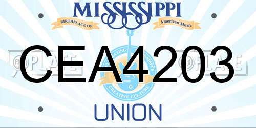 CEA4203 Mississippi License Plate