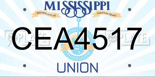 CEA4517 Mississippi License Plate