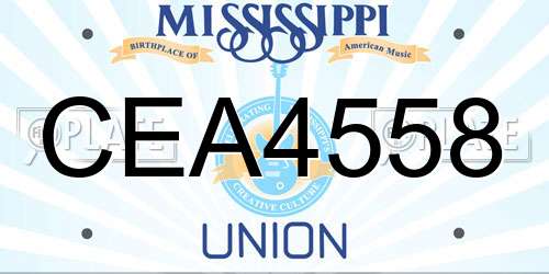 CEA4558 Mississippi License Plate