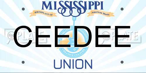 CEEDEE Mississippi License Plate