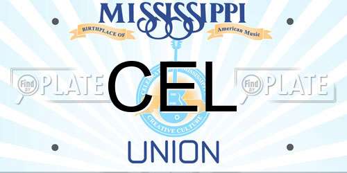 CEL Mississippi License Plate