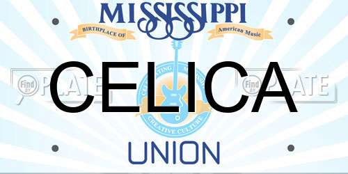 CELICA Mississippi License Plate