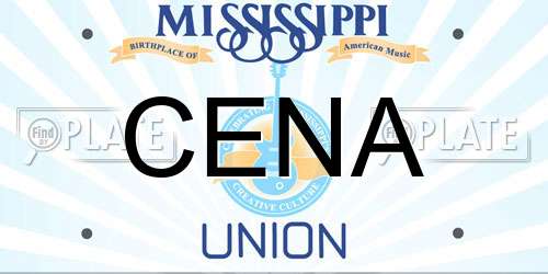 CENA Mississippi License Plate