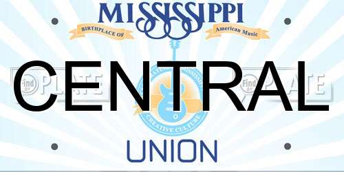 CENTRAL Mississippi License Plate