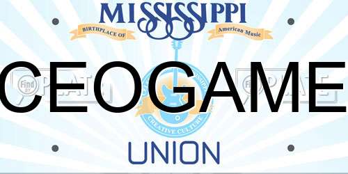 CEOGAME Mississippi License Plate