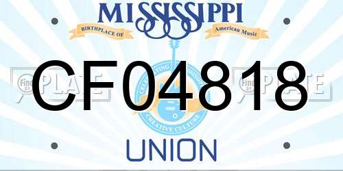 CF04818 Mississippi License Plate