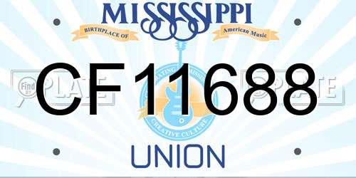 CF11688 Mississippi License Plate