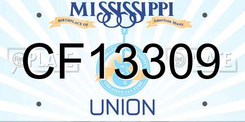 CF13309 Mississippi License Plate