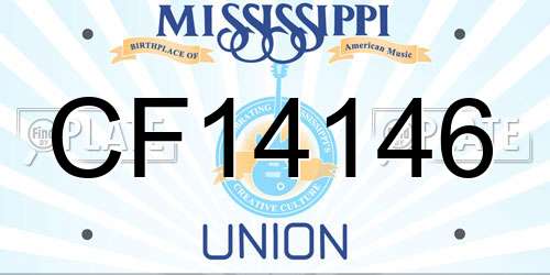 CF14146 Mississippi License Plate