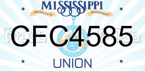 CFC4585 Mississippi License Plate
