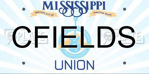 CFIELDS Mississippi License Plate