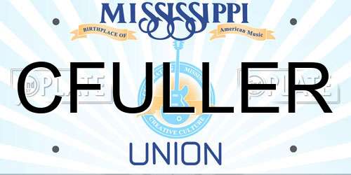CFULLER Mississippi License Plate