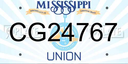 CG24767 Mississippi License Plate