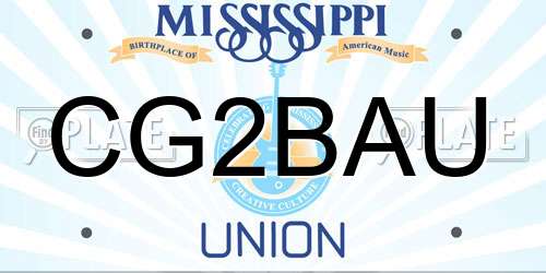CG2BAU Mississippi License Plate