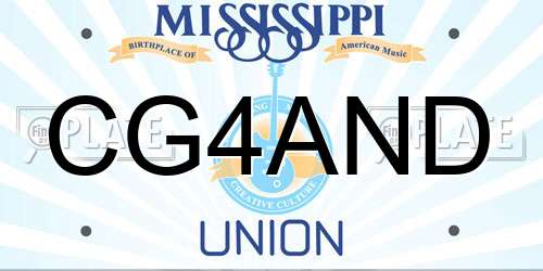 CG4AND Mississippi License Plate