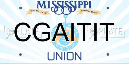 CGAITIT Mississippi License Plate