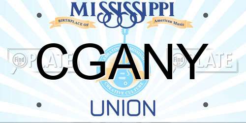 CGANY Mississippi License Plate