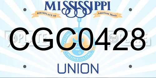 CGC0428 Mississippi License Plate