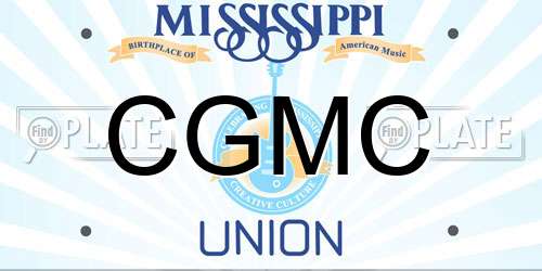 CGMC Mississippi License Plate