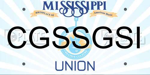 CGSSGSI Mississippi License Plate