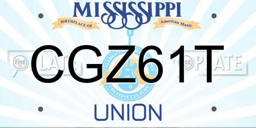 CGZ61T Mississippi License Plate