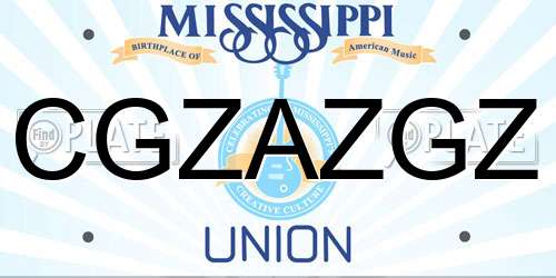 CGZAZGZ Mississippi License Plate