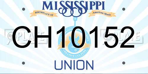 CH10152 Mississippi License Plate