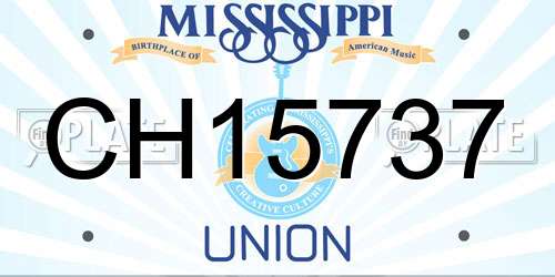 CH15737 Mississippi License Plate