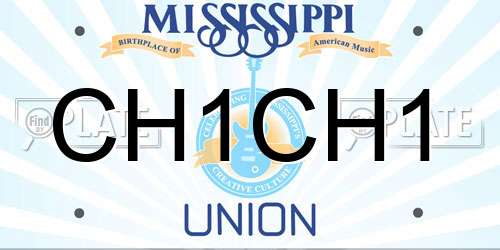 CH1CH1 Mississippi License Plate