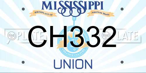 CH332 Mississippi License Plate
